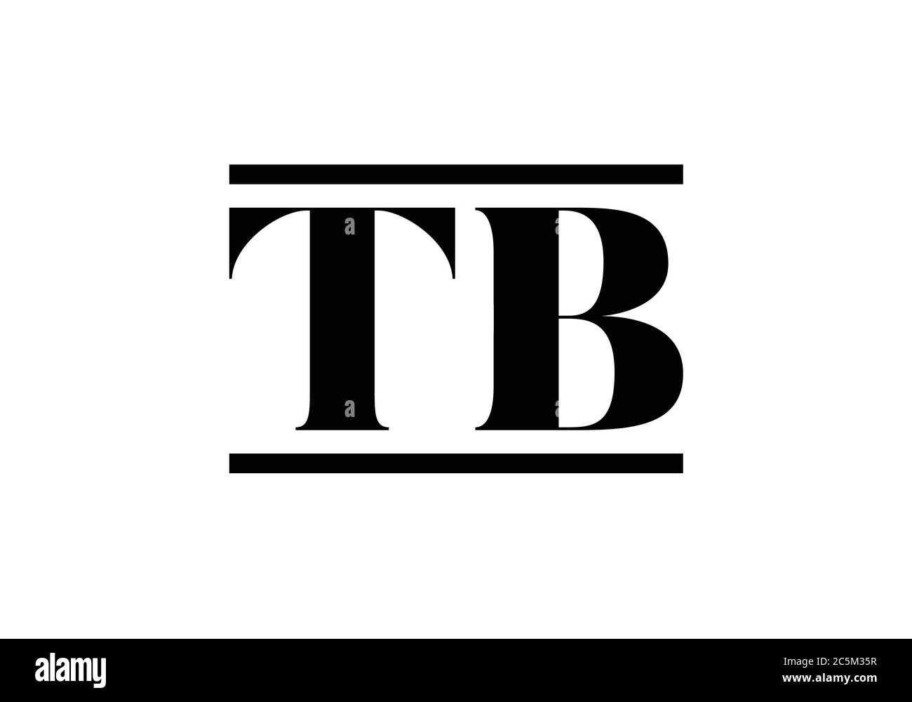 Initial Monogram Letter T B Logo Design Vektor-Vorlage. T B Logo-Design mit Buchstabe Stock Vektor