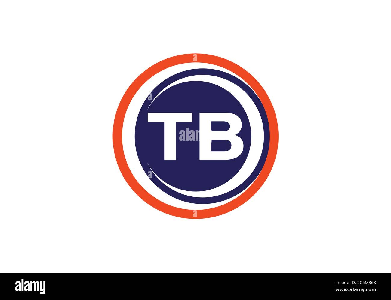 Initial Monogram Letter T B Logo Design Vektor-Vorlage. T B Logo-Design mit Buchstabe Stock Vektor