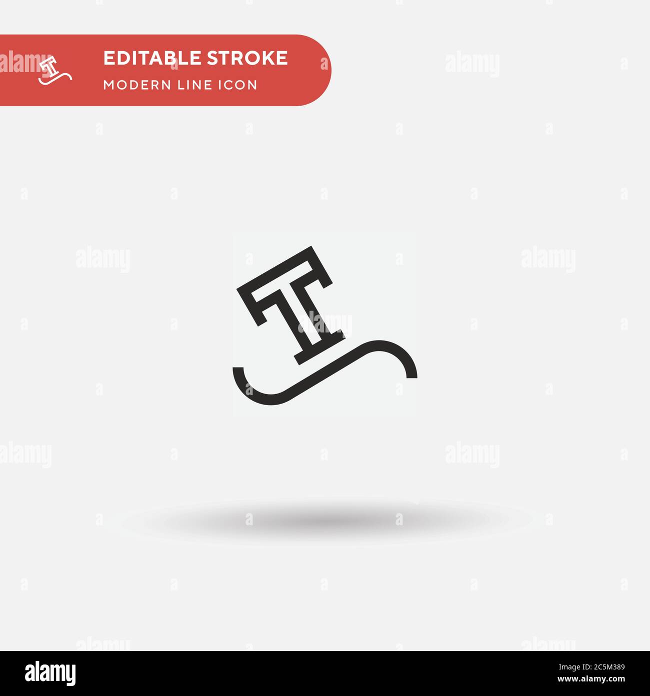 Symbol für einfachen Vektor eingeben. Illustration Symbol Design Vorlage für Web mobile UI Element. Perfekte Farbe modernes Piktogramm auf bearbeitbaren Strich. Geben Sie Symbole für Ihr Geschäftsprojekt ein Stock Vektor