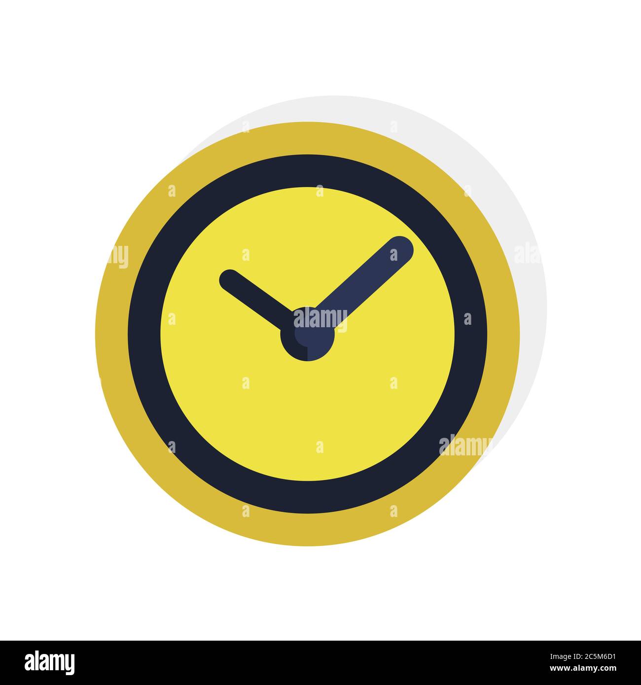 Uhr, Zeitsymbol auf weißem Hintergrund isoliert. Trendy flachen Stil für Grafik-Design, Web-Site. Vektorgrafik EPS 10. Stock Vektor