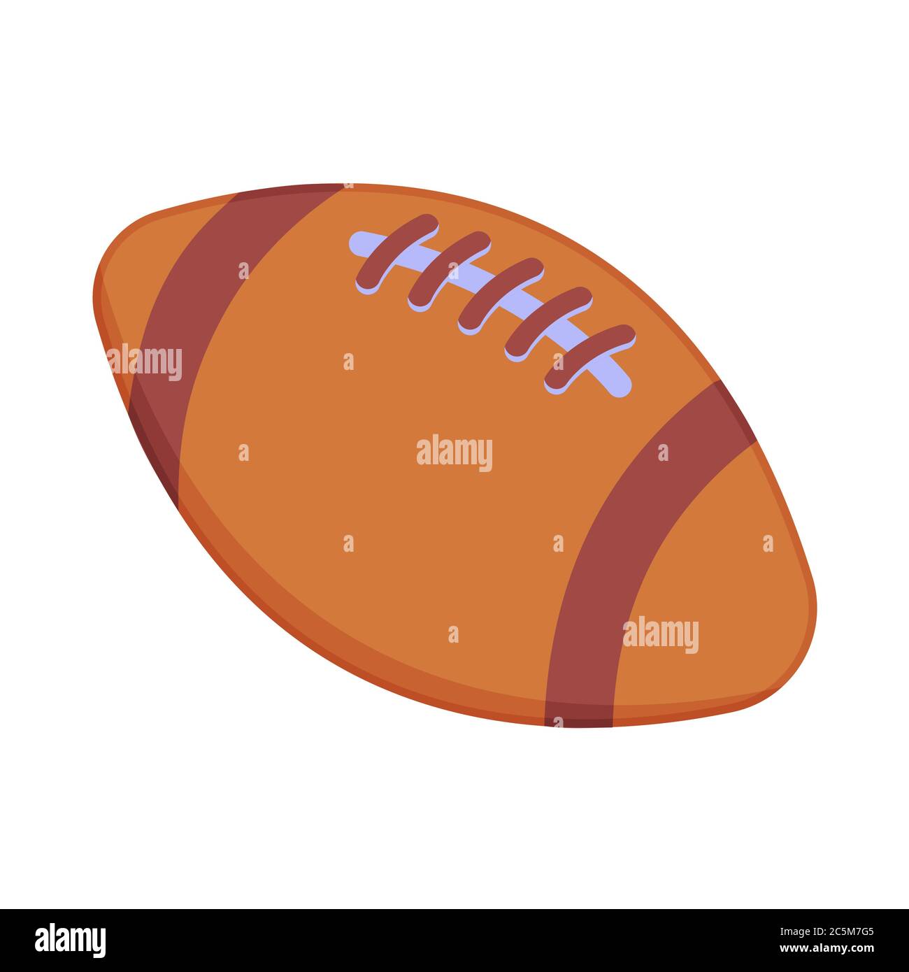American Football oder Rugby Ball im trendigen flachen Stil. Vektorgrafik. EPS 10. Stock Vektor