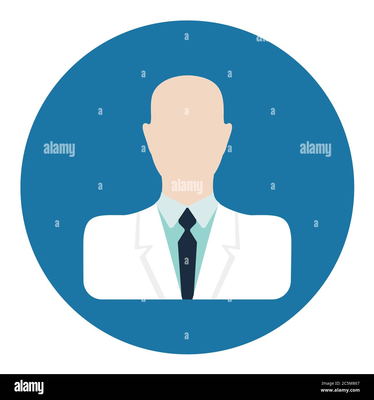 Doktor Symbol auf weißem Hintergrund in trendigen flachen Stil isoliert. Stock Vektor