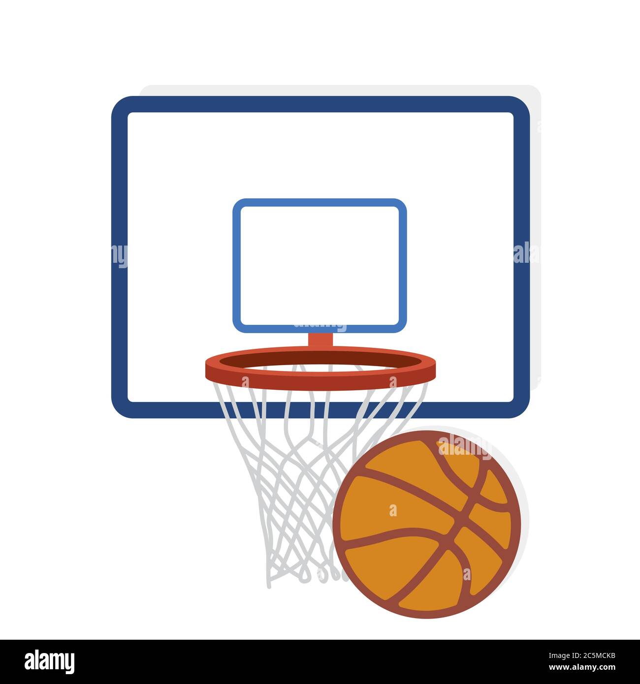 Basketball-Sport auf weißem Hintergrund. Vektor-Illustration in trendigen flachen Stil. ESP 10. Stock Vektor