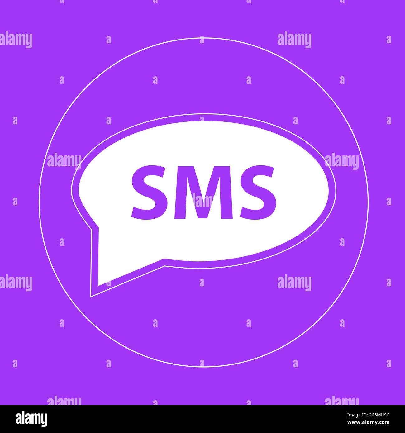 SMS-Symbol. Eines der Web-Symbole festlegen. Vektorgrafik. Stock Vektor