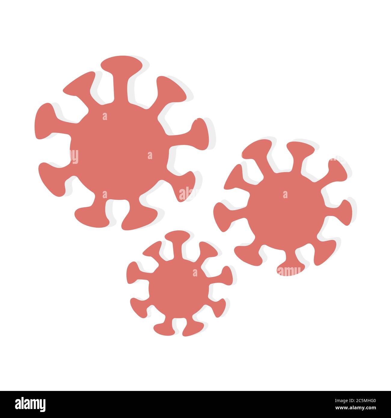 Corona Virus 2019-nCoV auf weißem Hintergrund. Trendy flachen Stil für Grafik-Design, Web-Site. Vektorgrafik EPS 10. Stock Vektor