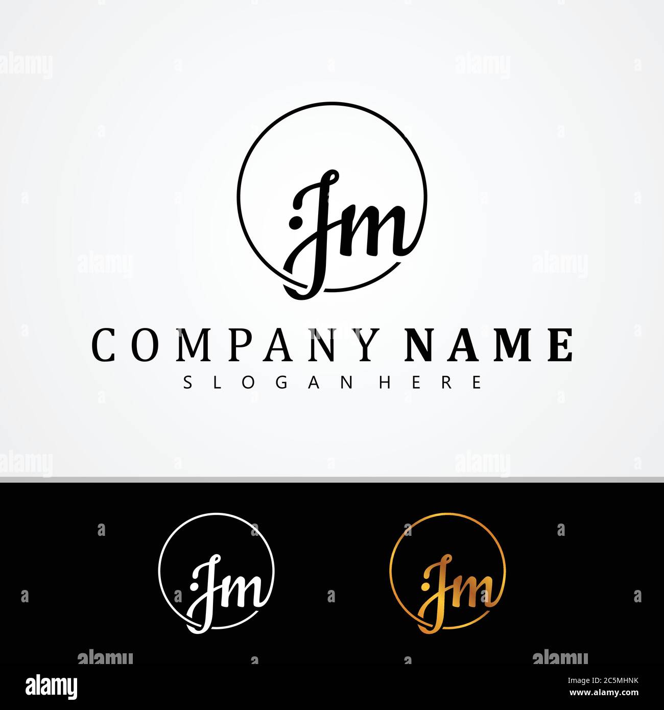 J M JM ursprüngliche Symbol Signatur Vektor-Design mit verschiedenen Farben. Handschrift Konzept Symbol Design. Vektorgrafik EPS.8 EPS.10 Stock Vektor