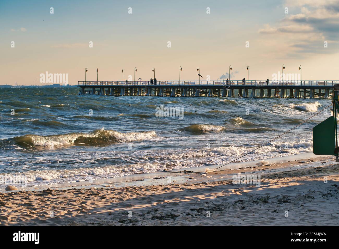 Winterlandschaft am Strand. ostsee nordisches Meer Stockfoto