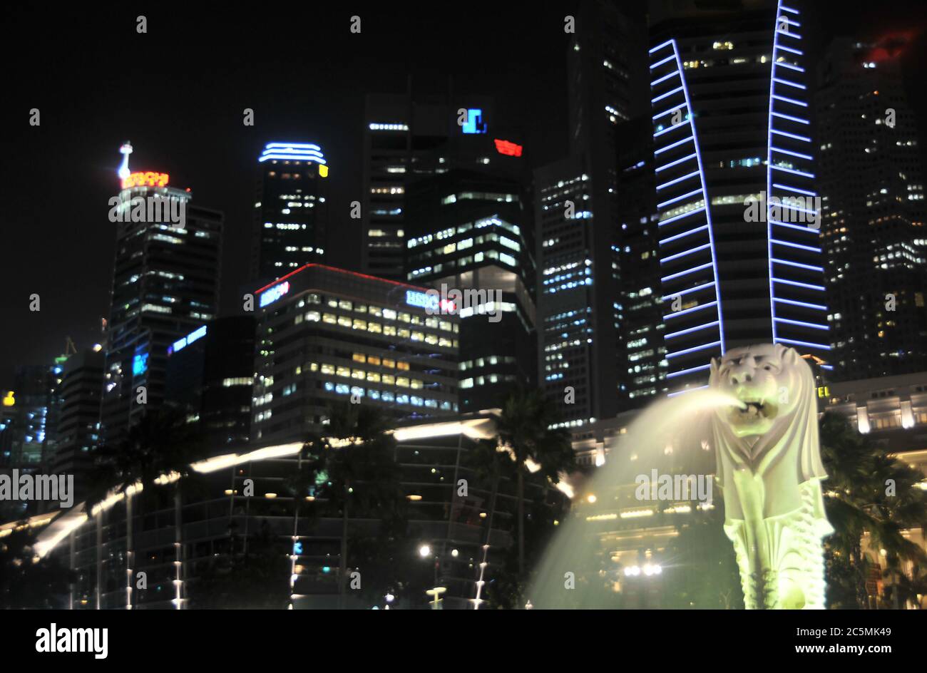 Der Merlion, das nationale Symbol des Stadtstaates Singapur Stockfoto