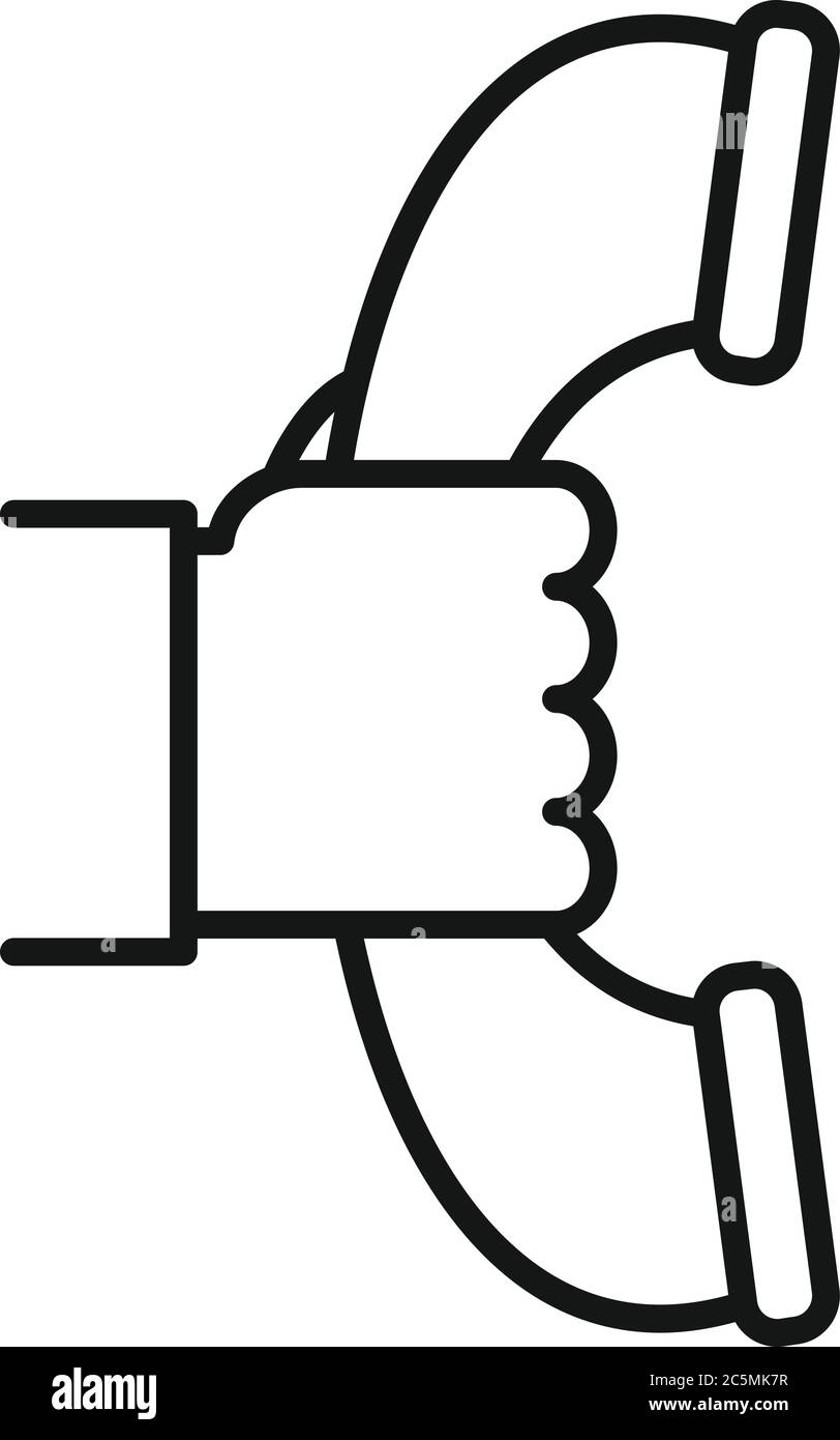 Symbol für Notruf-Service. Skizzieren Sie das Vektor-Symbol für das Web-Design für Notrufzentrale auf weißem Hintergrund Stock Vektor