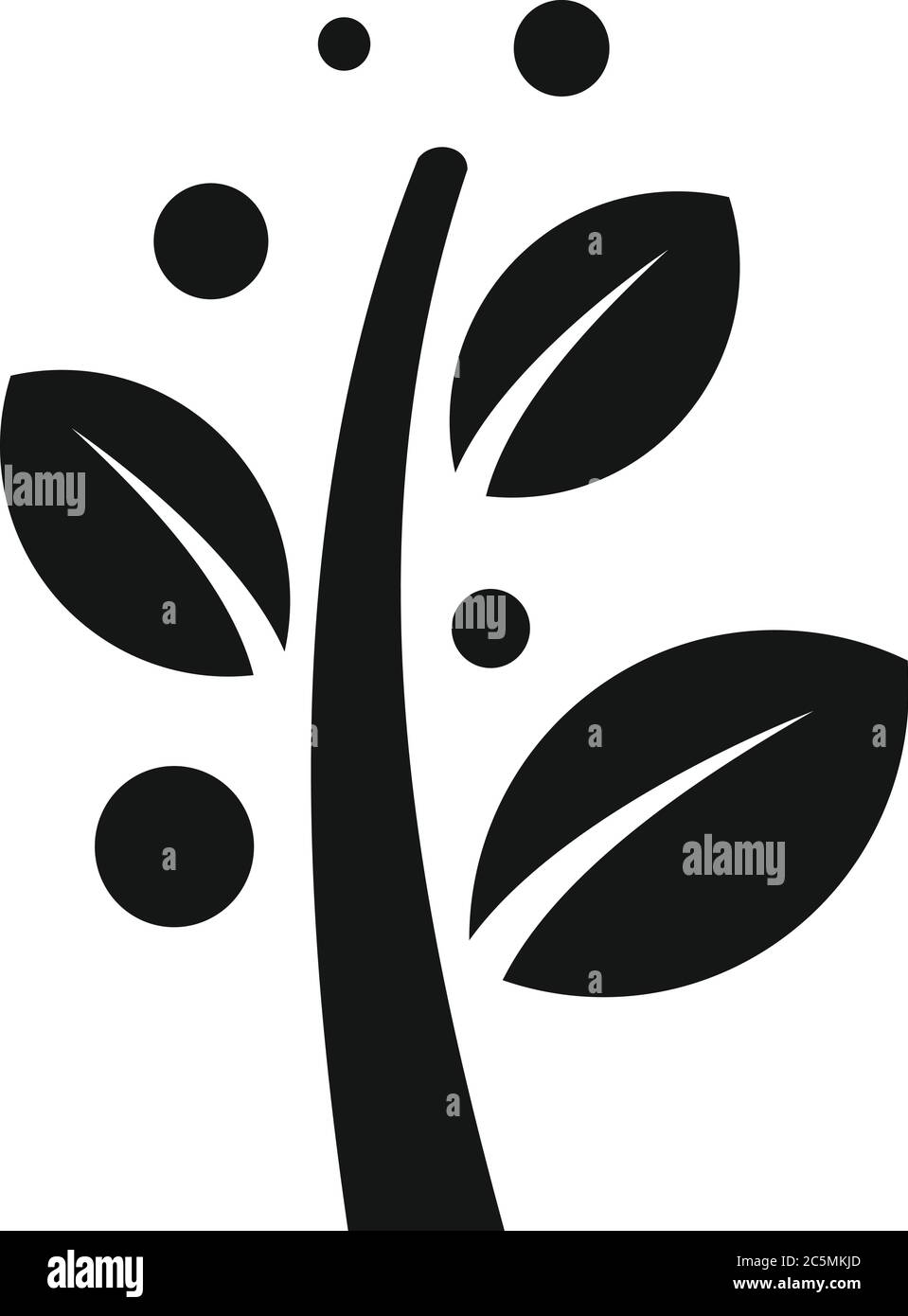 Symbol für Berberitze. Einfache Illustration von Berberitze Pflanze Vektor-Symbol für Web-Design isoliert auf weißem Hintergrund Stock Vektor