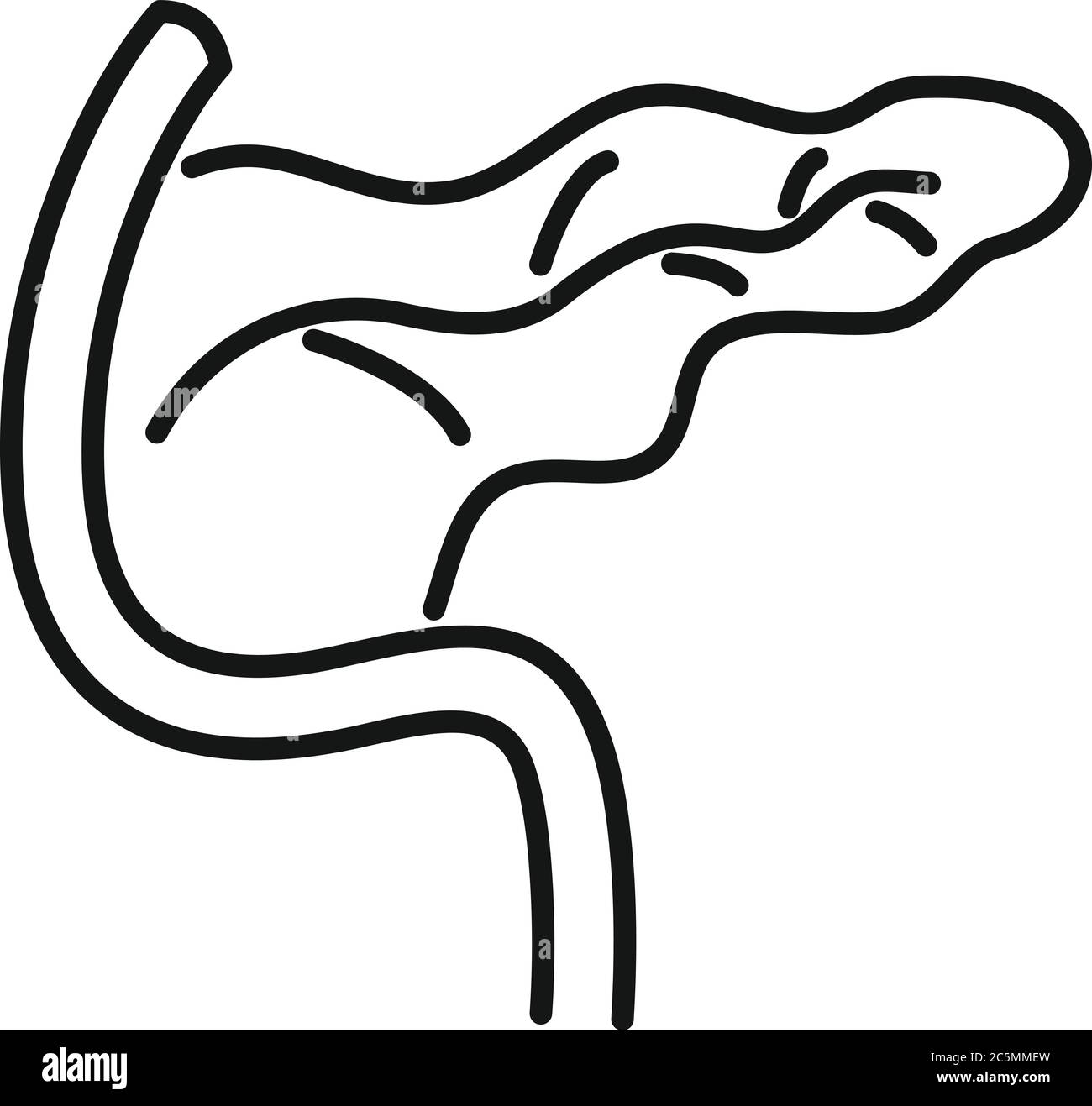 Pankreas-Symbol. Pankreas-Vektor-Symbol für Web-Design isoliert auf weißem Hintergrund Stock Vektor