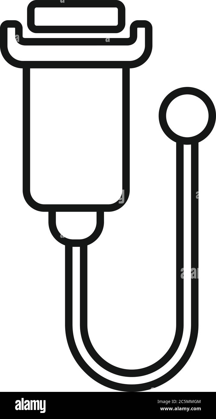 Schilddrüsenultraschall-Symbol. Schilddrüsen-Ultraschallvektor-Symbol für Webdesign isoliert auf weißem Hintergrund Stock Vektor