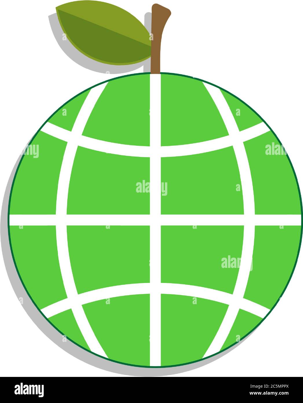 Ökologie Konzept mit Earth Globe wie Green Apple Stock Vektor