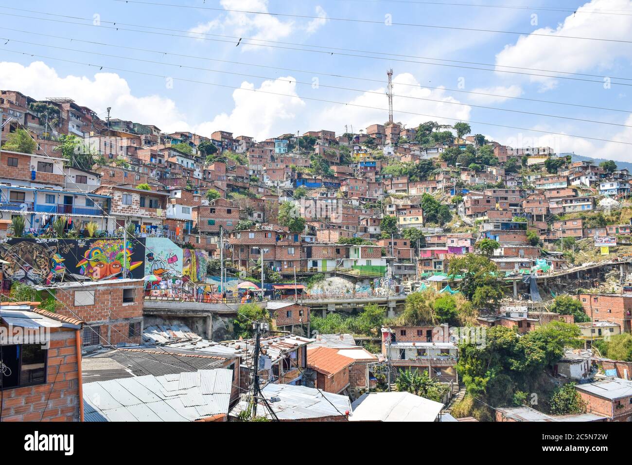 Comuna 13, Medellin, Kolumbien Stockfoto
