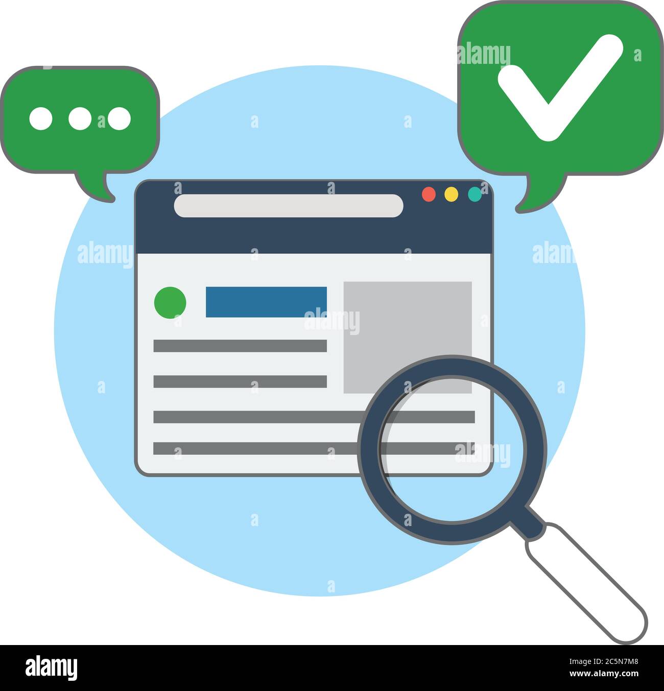 Kundensupport – Fragen und Antworten. Geschäftsdarstellung, Symbol für digitale Lösungen. Vektorgrafiken in flacher Form Stock Vektor