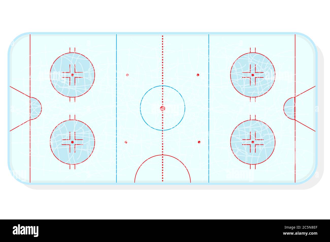 Hockey Eisbahn Vektor Illustration Hintergrund Layout Stock Vektor