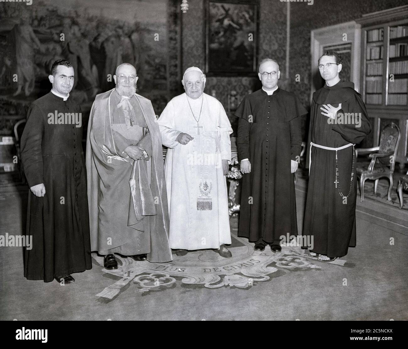 Vatikanstadt seine Exzellenz Gori Patriarch von Jerusalem und St. Johannes XXIII. - 26. Juni 1961 Stockfoto