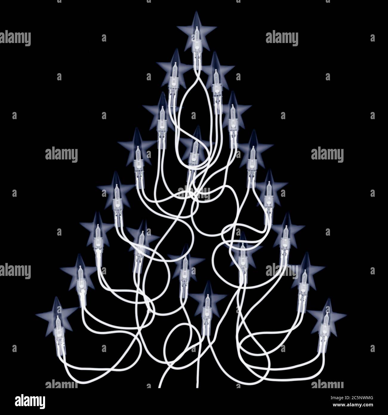 Sternförmige Lichter, Röntgen. Stockfoto