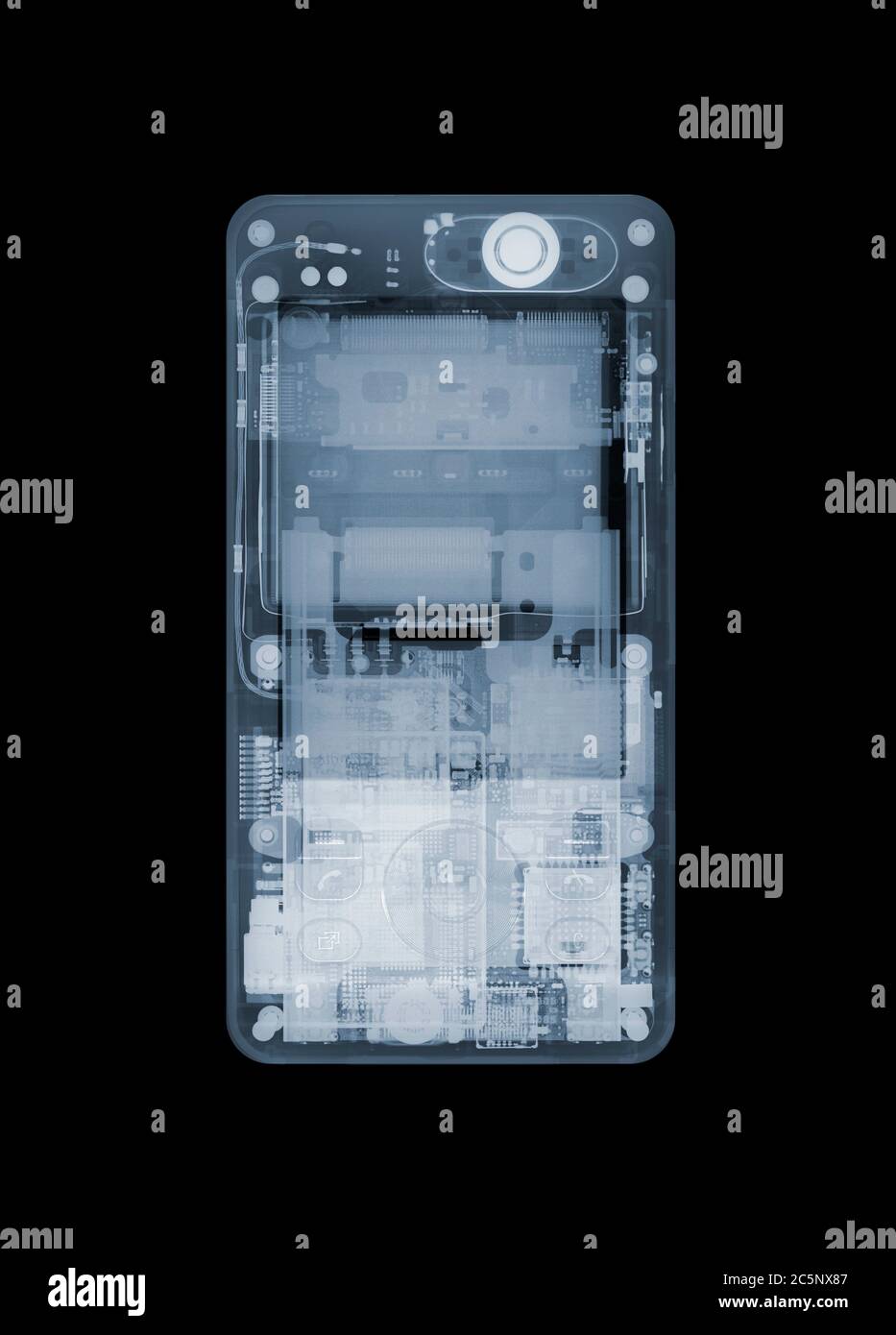 Telefonlicht, farbiges Röntgen. Stockfoto