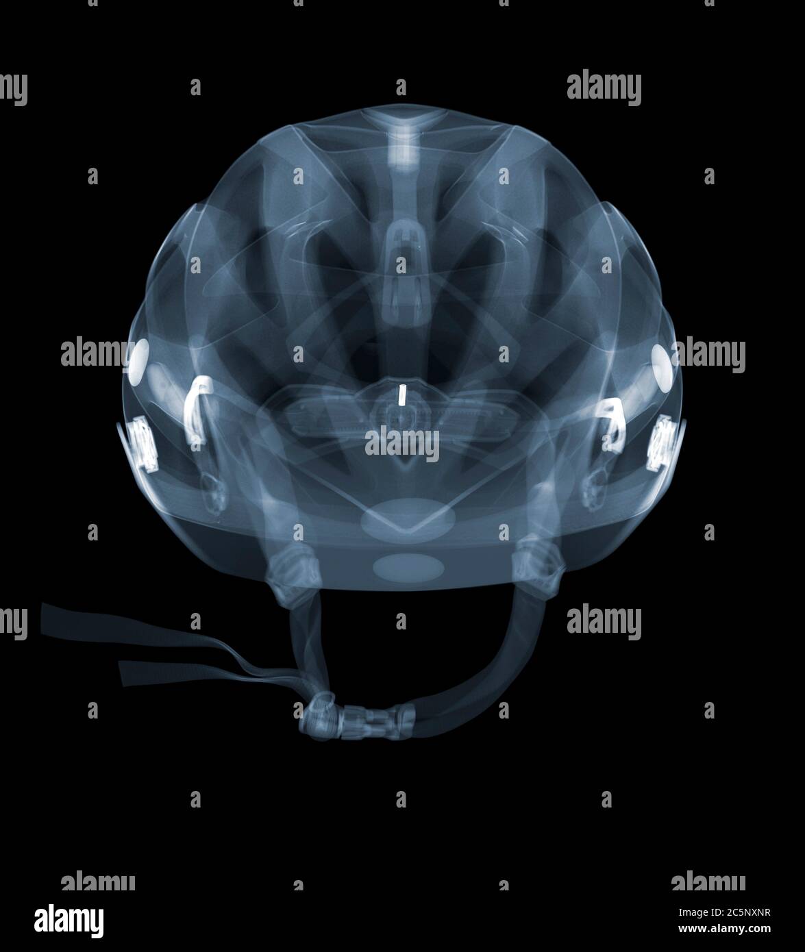 Fahrradhelm, Röntgen Stockfoto