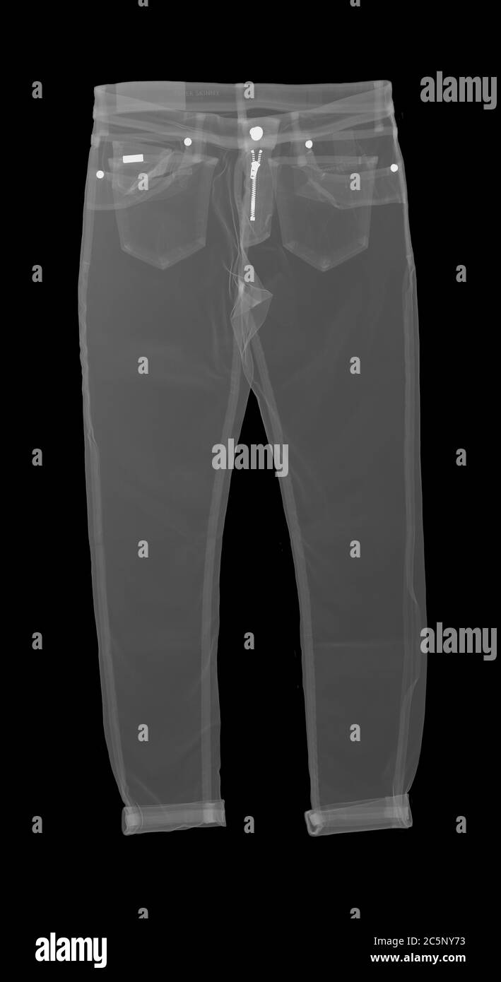 Jeans, Röntgenaufnahmen. Stockfoto