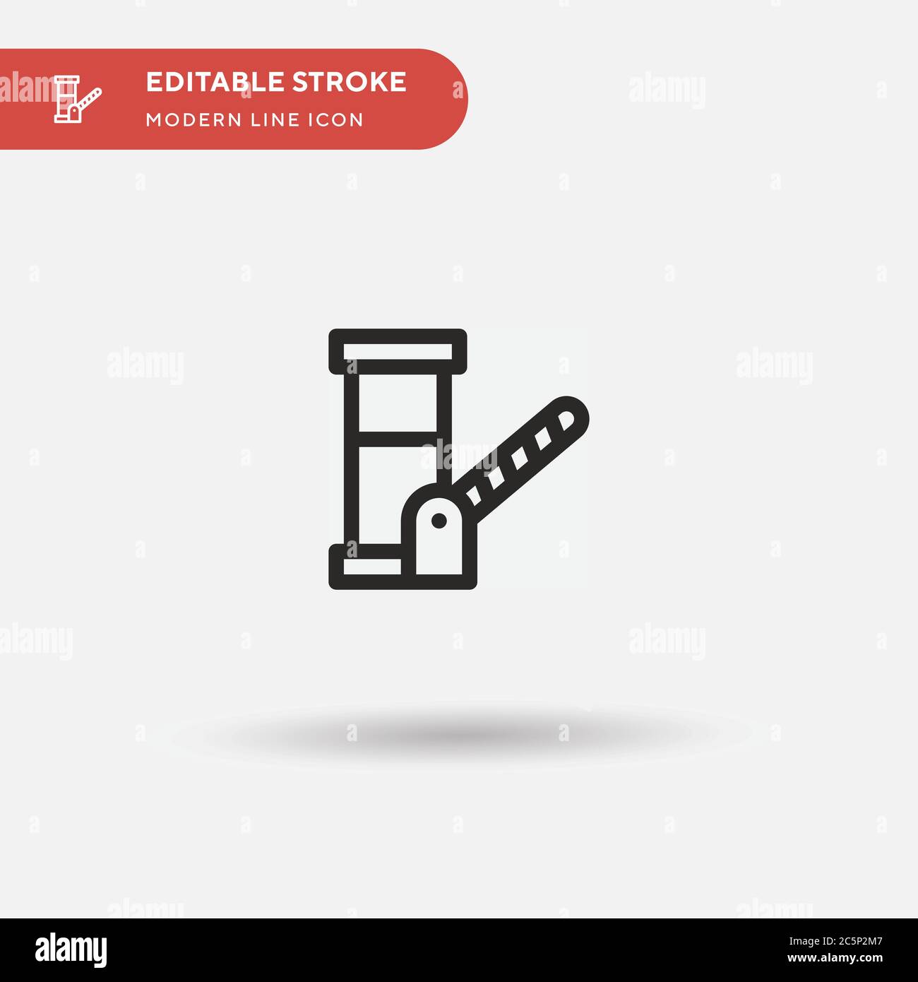 Symbol für einfachen Vektor der Barriere. Illustration Symbol Design Vorlage für Web mobile UI Element. Perfekte Farbe modernes Piktogramm auf bearbeitbaren Strich. Schranken-Symbole für Ihr Geschäftsprojekt Stock Vektor