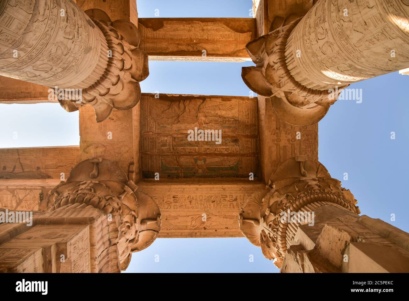 Tempel von Kom Ombo wurde Sobek, dem krokodilgott Ägyptens, gewidmet Stockfoto