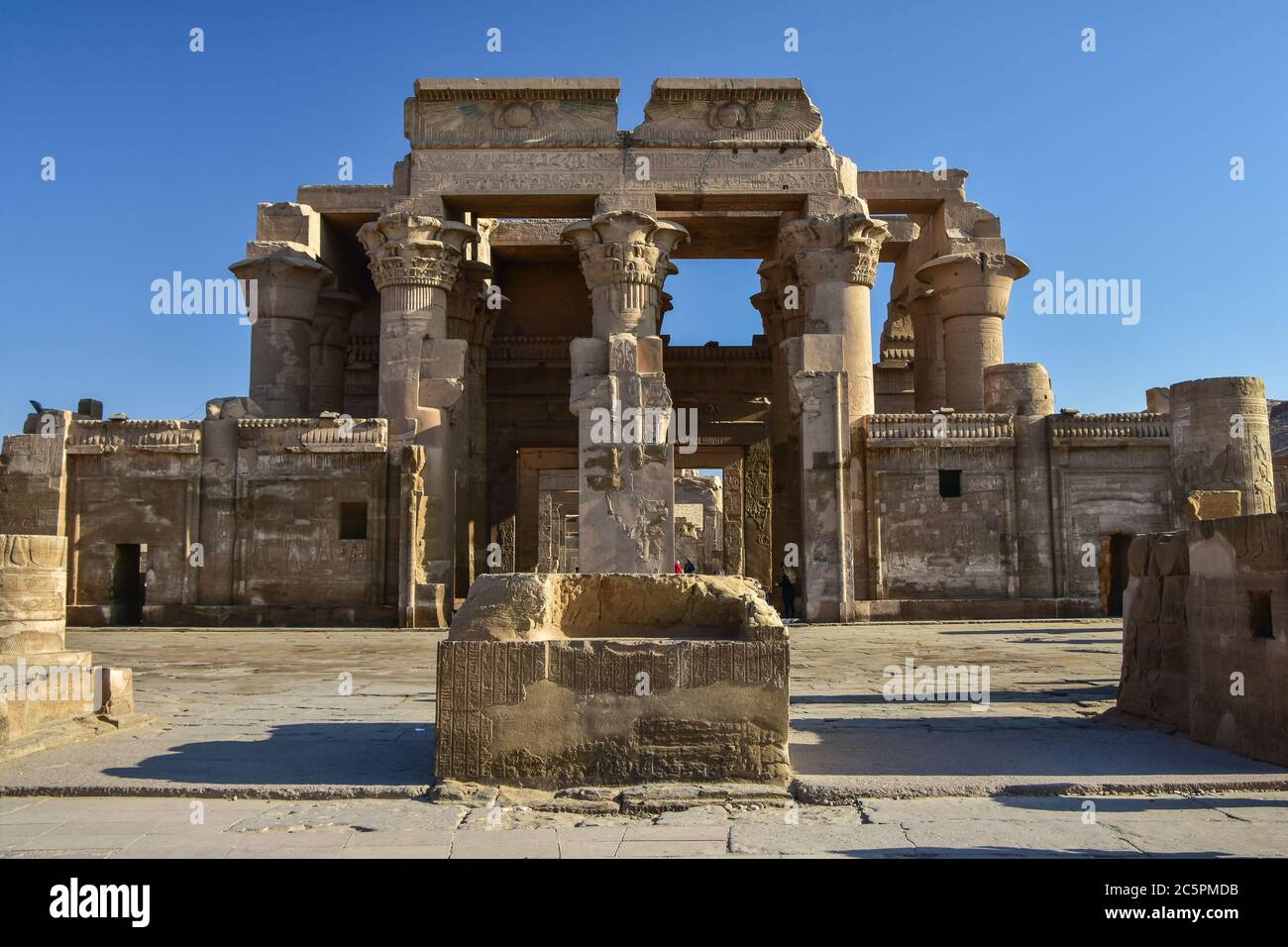 Tempel von Kom Ombo wurde Sobek, dem krokodilgott Ägyptens, gewidmet Stockfoto