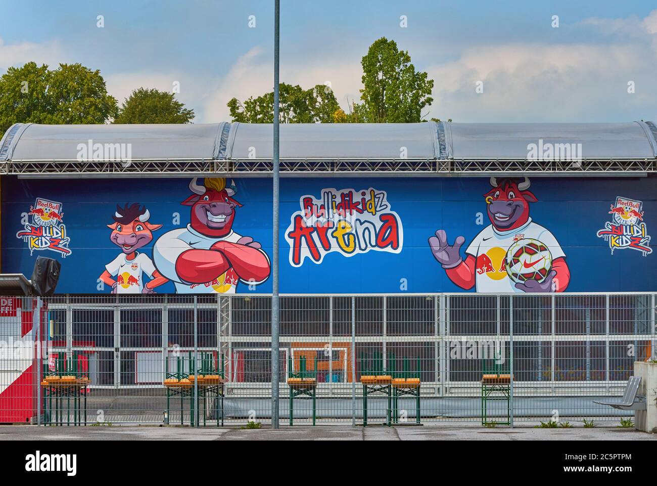 Niedliche Gemälde in der Salzburg Red Bulls Arena Stockfoto