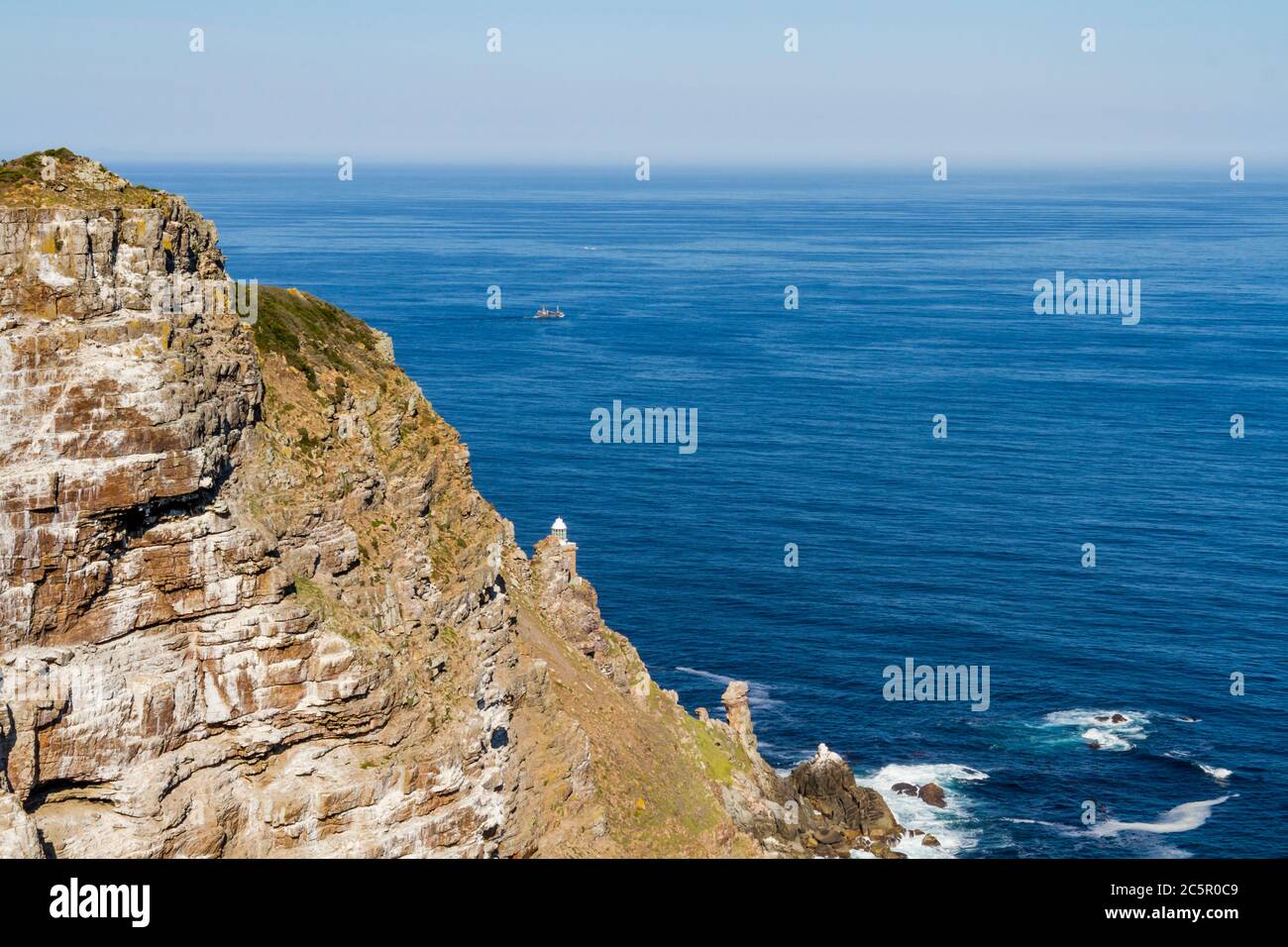 Die schroffe Küstenlandschaft am Cape Point, in Südafrika Stockfoto