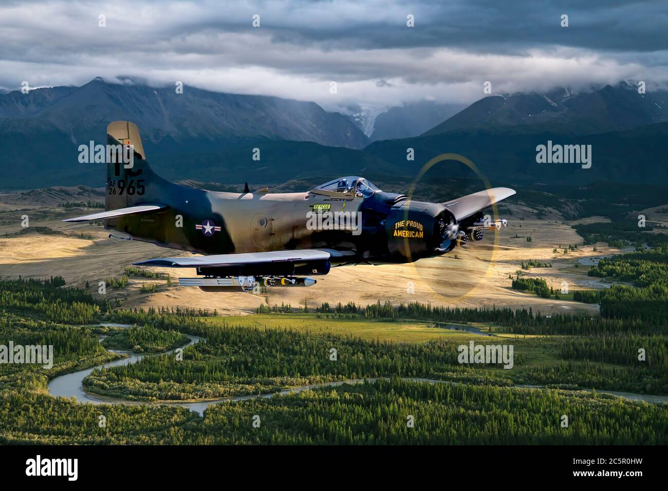 Douglas a-1 Skyraider Stockfoto