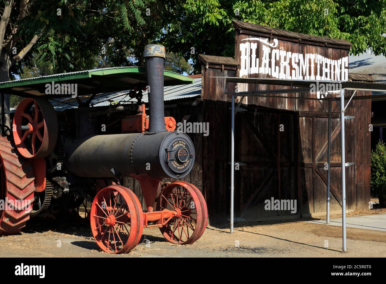 Dampflok im Historischen Museum, Kelley Park, San Jose, Kalifornien, USA Stockfoto