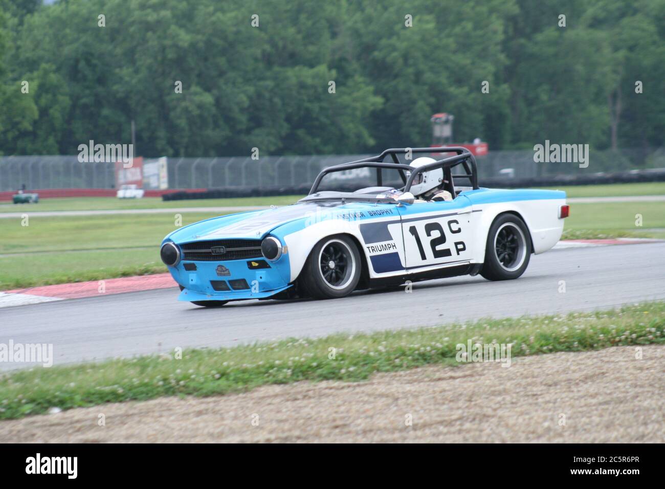 Biegen Sie an der Mid-Ohio Sports Car Course SVRA 2020 zwei ab. Stockfoto