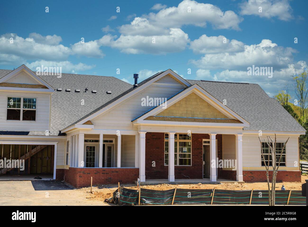 Neues Haus im Bau Stockfoto