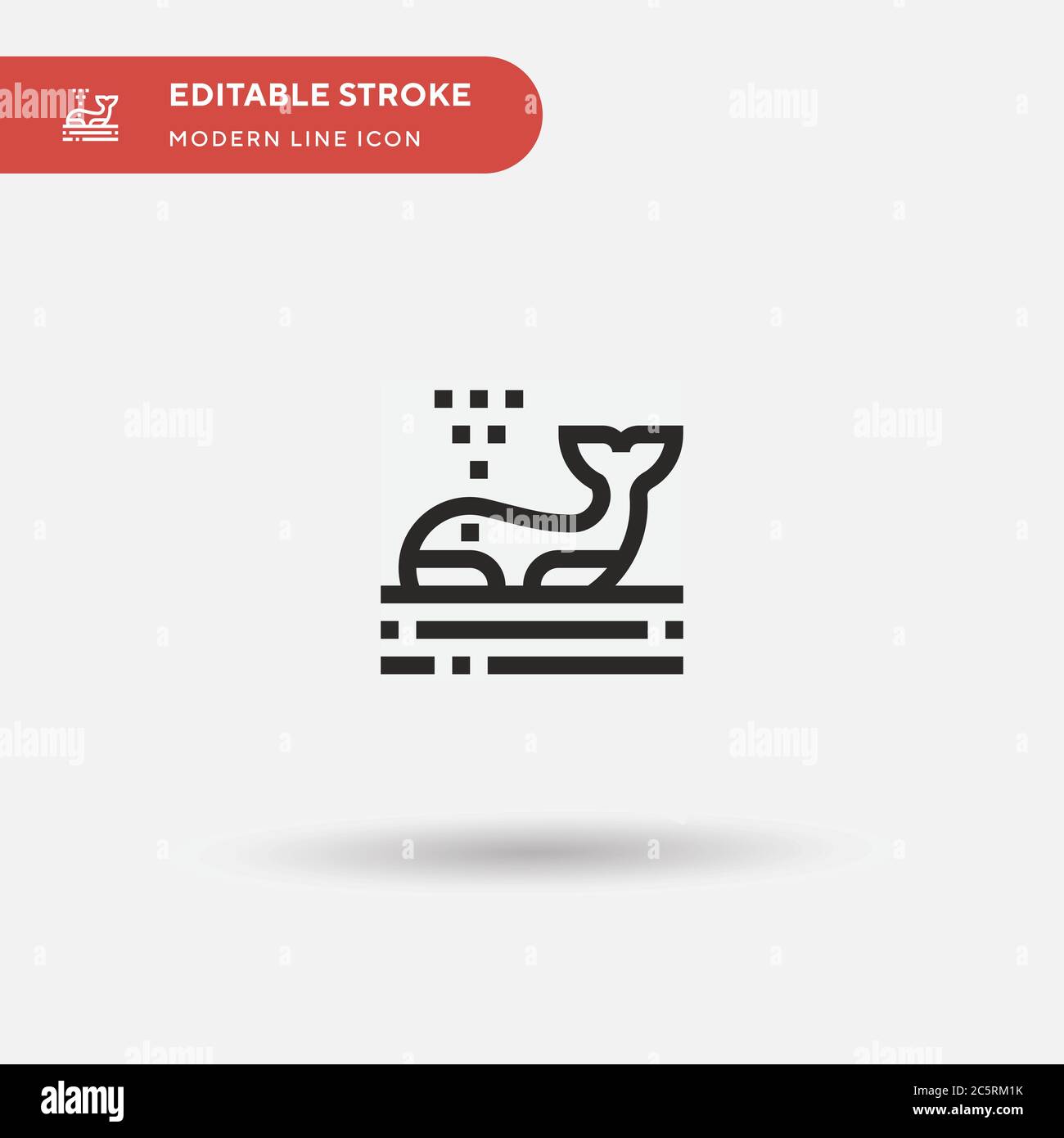 Einfaches Vektorsymbol von Orca. Illustration Symbol Design Vorlage für Web mobile UI Element. Perfekte Farbe modernes Piktogramm auf bearbeitbaren Strich. Orca-Symbole für Ihr Geschäftsprojekt Stock Vektor