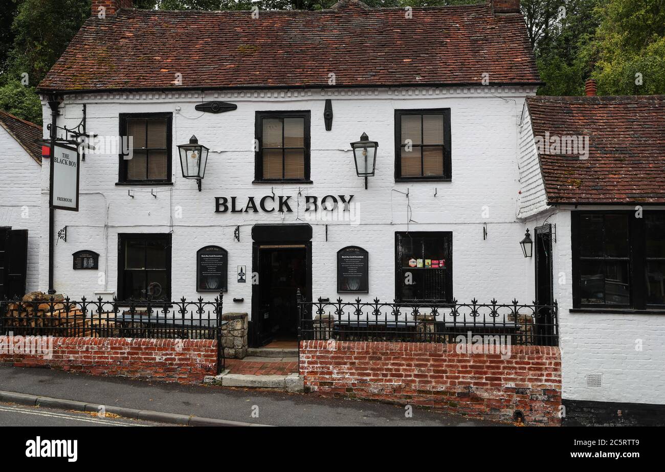 Black Boy Pub in Winchester Stockfoto