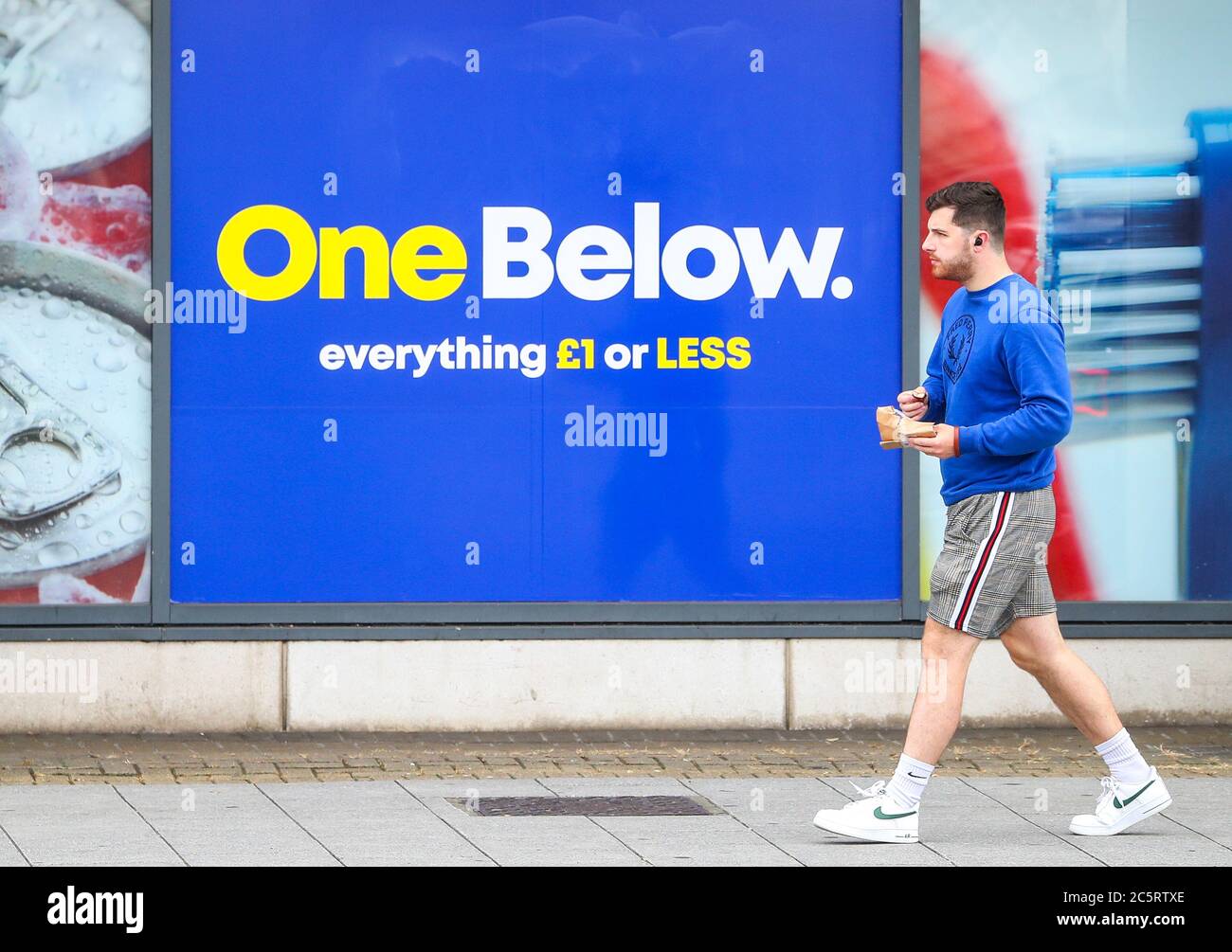 Ein unter dem Geschäft in Southampton Stockfoto