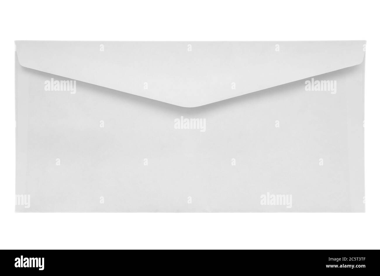 Weißer Umschlag isoliert auf Weiß mit einem Beschneidungspfad Stockfoto