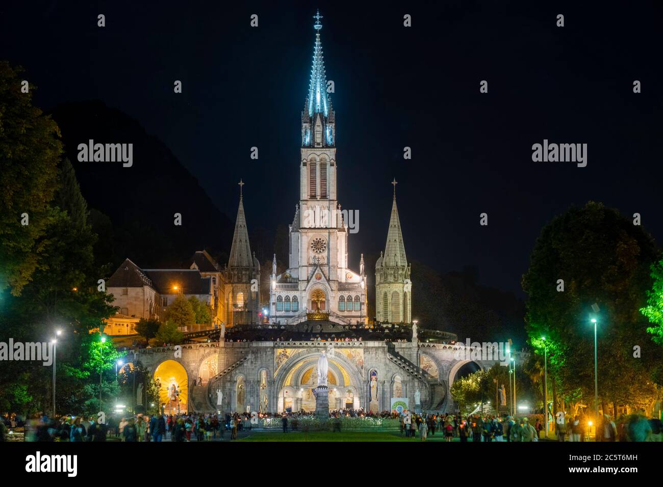 Heiligtum unserer Lieben Frau von Lourdes, Frankreich, Europa Stockfoto