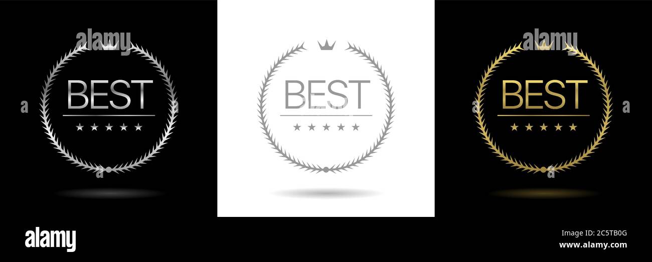 Die besten Lorbeerkranz-Ikonen Stock Vektor