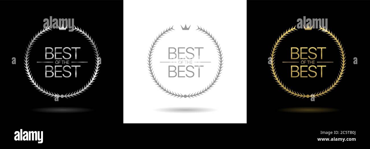 Die besten Lorbeerkranz-Ikonen Stock Vektor