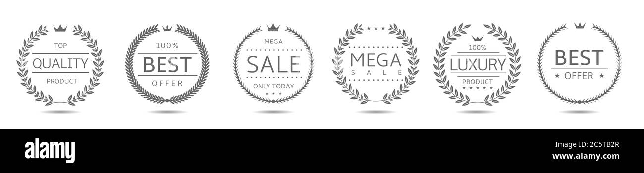 Lorbeer-Kranz-Symbole Stock Vektor