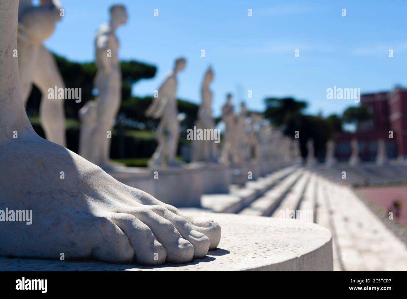 Stadio dei Marmi im Sonnenlicht des juni (Rom, Italien) Stockfoto