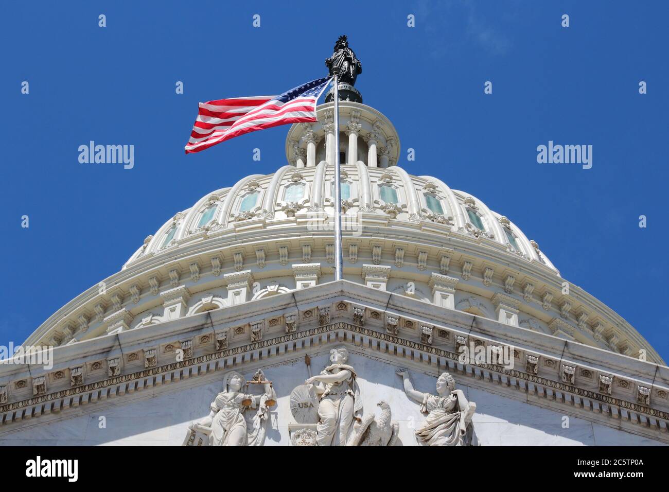 US-National-Kapitol in Washington, D.C. Amerikanischer Meilenstein. Kapitol Der Vereinigten Staaten. Stockfoto