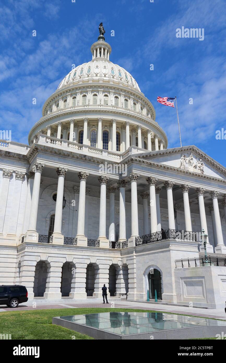 US-National-Kapitol in Washington, D.C. Amerikanischer Meilenstein. Kapitol Der Vereinigten Staaten. Stockfoto