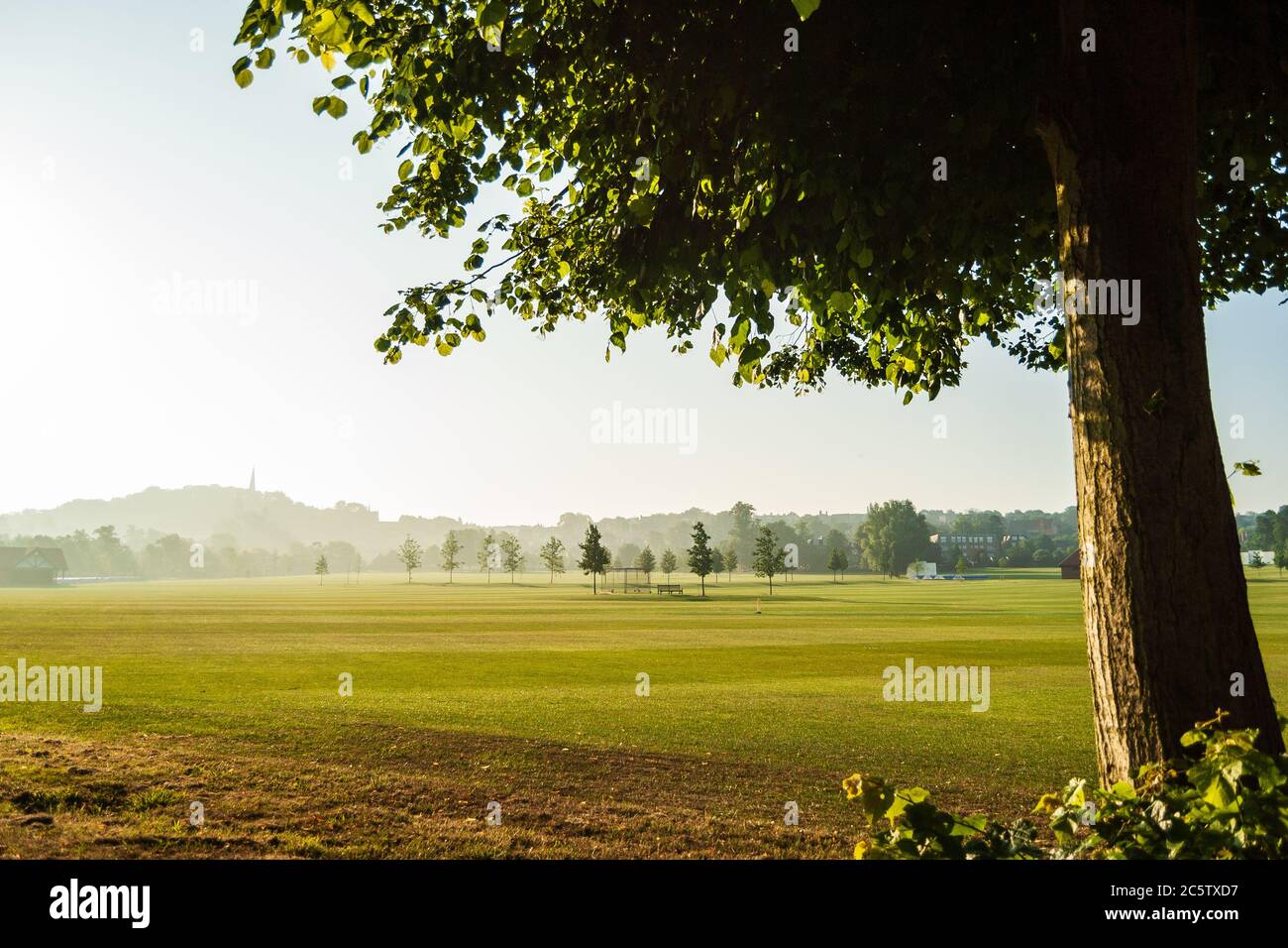 Cricket Field in Harrow on the Hill, London, England Stockfoto