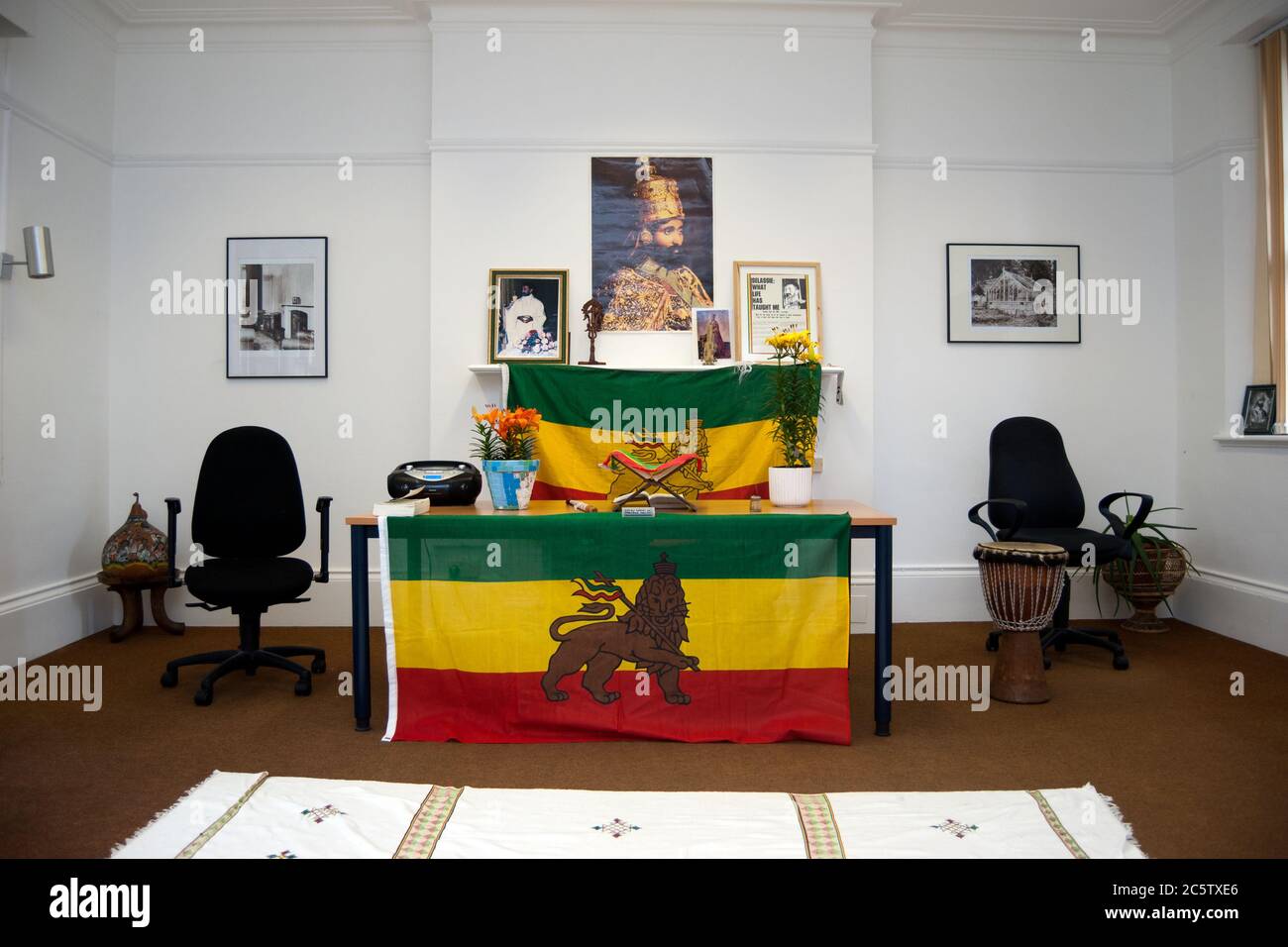 Zimmer seiner Emperial Majestät Haile Selasie i Jah Rastafari in Bath, England Stockfoto