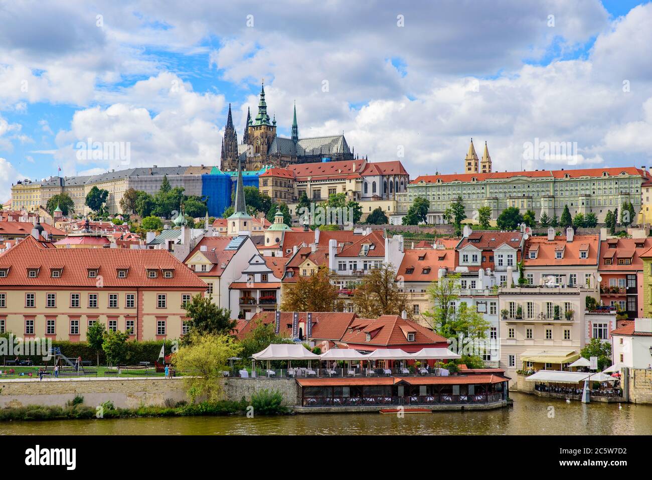 Prager Burg, die größte alte Burg der Welt, in Prag, Tschechische Republik Stockfoto