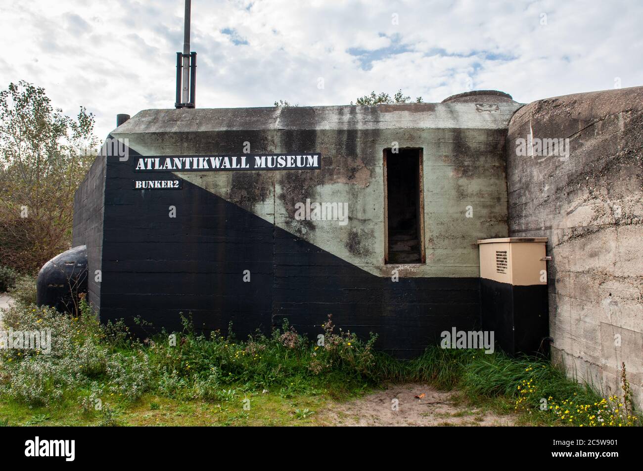Hook of Holland, Niederlande 3. Oktober 2011 Ein Betonbunker aus dem