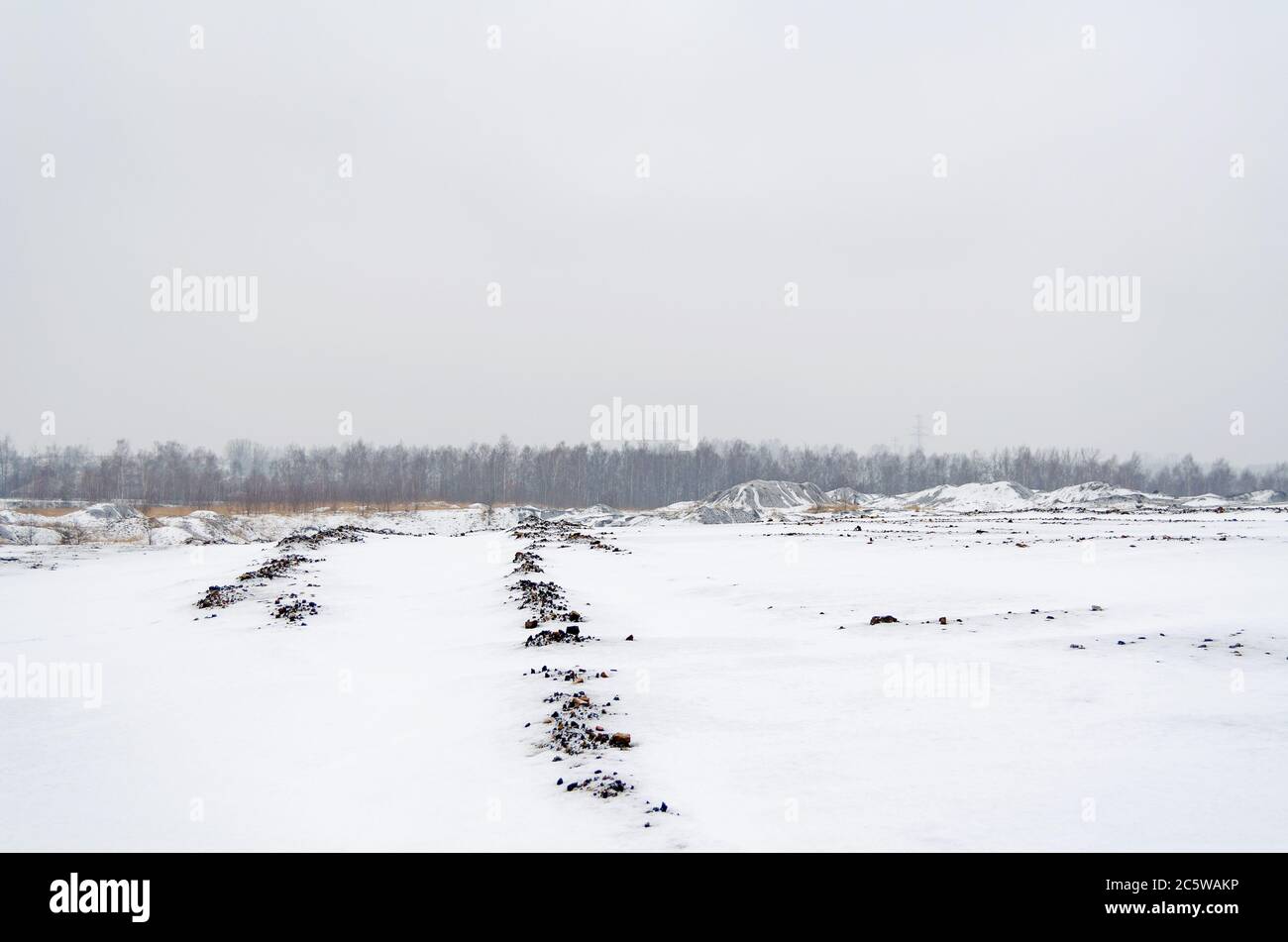 Winterlandschaft der Schneewüste Stockfoto